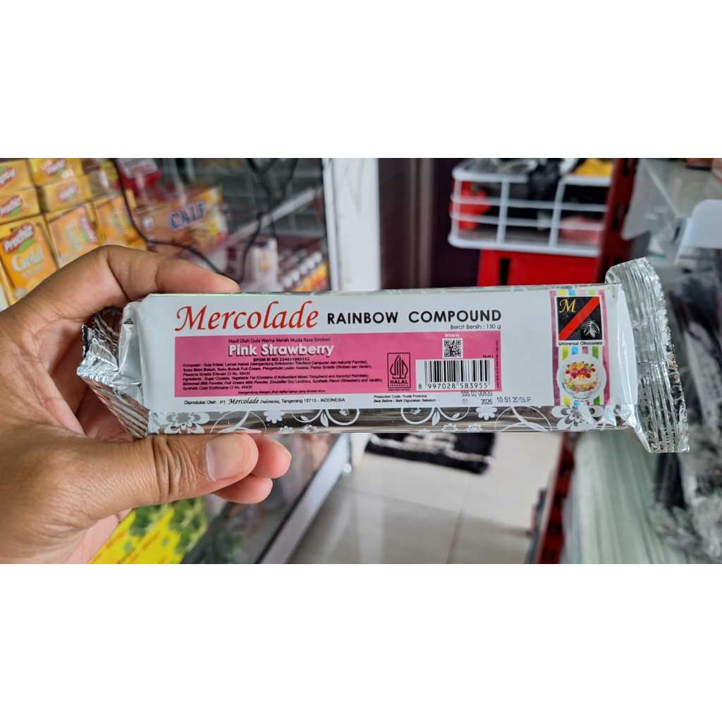 

Mercolade Rainbow Compound Pink Strawberry 150gr / Coklat Batang