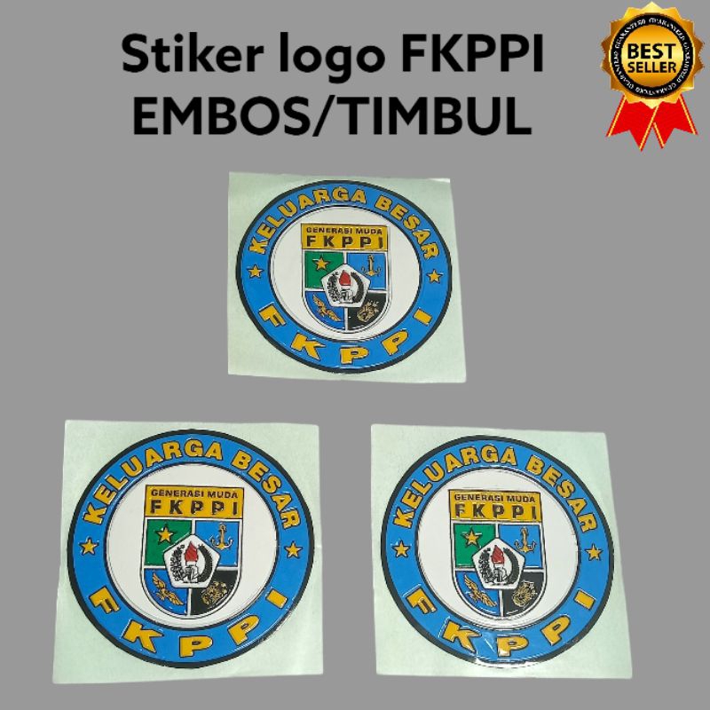 stiker embos timbul logo FKPPI, stiker logo keluarga besar FKPPI