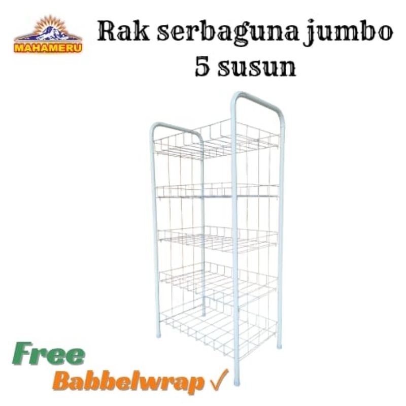 Rak serbaguna jumbo 5 susun rak chiki rak cemilan besi anti karat mahameru