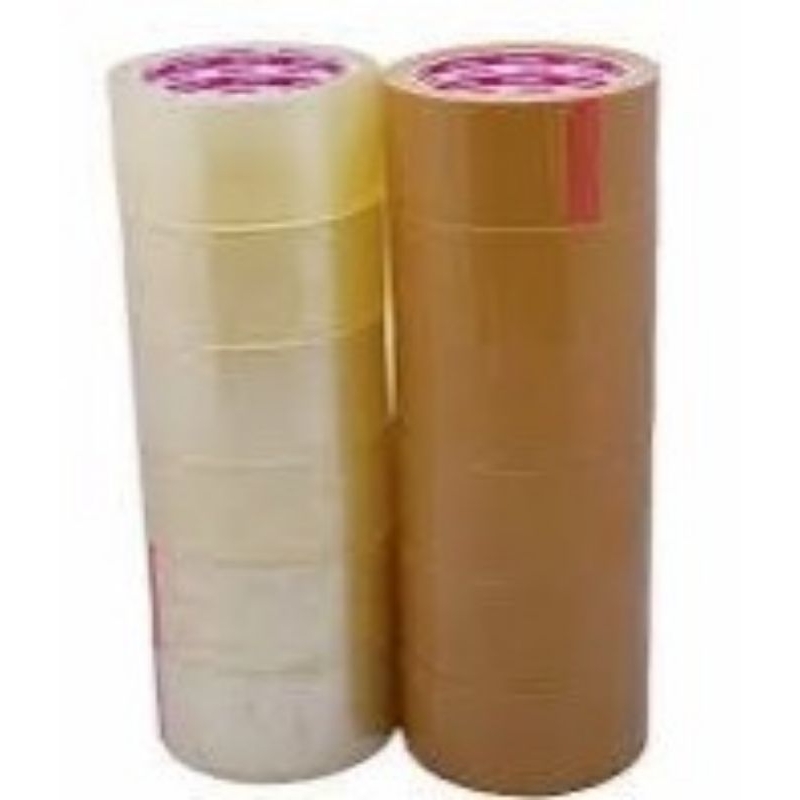 

packing lakban cokelat 6pcs bening