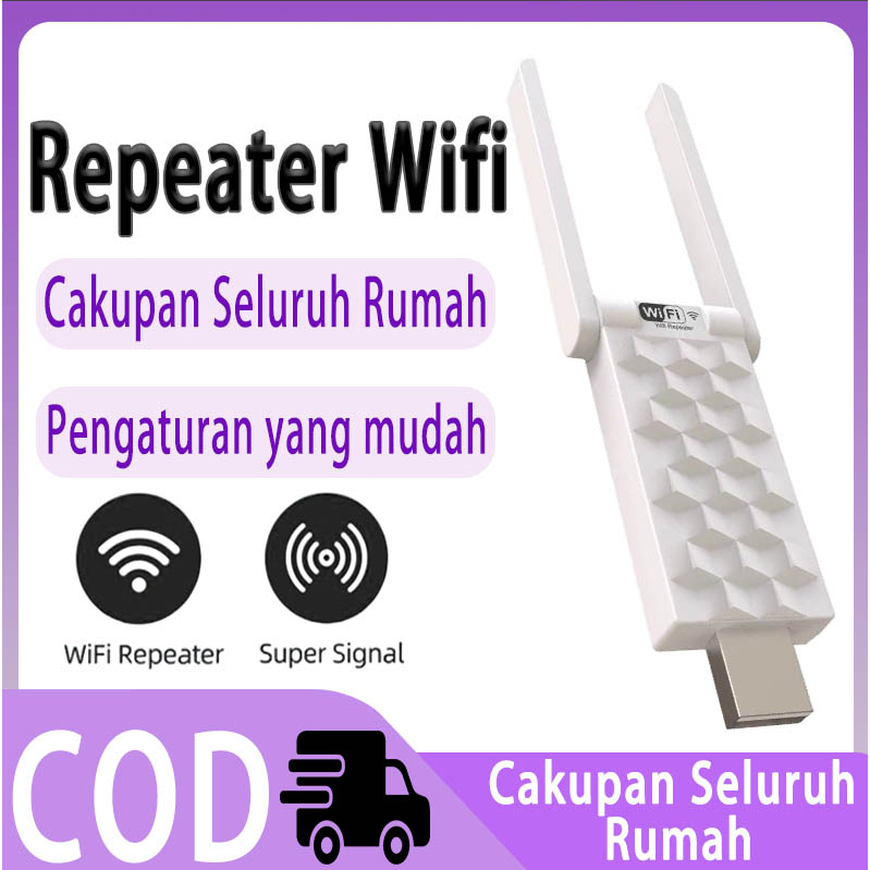 【COD】Pengulang wifi baru Penguat sinyal nirkabel wifi penguat sinyal wifi USB 300Mbps Mudah dipasang