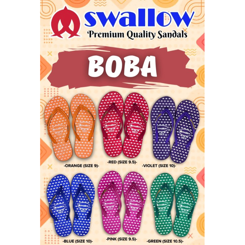 Sandal Jepit Wanita Swallow Boba/Polkadot Original