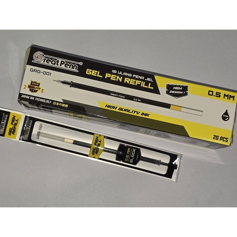 

REFILL ISI PULPEN GEL GREAT PEN GRG-001 ISI 20 PCS PER KOTAK