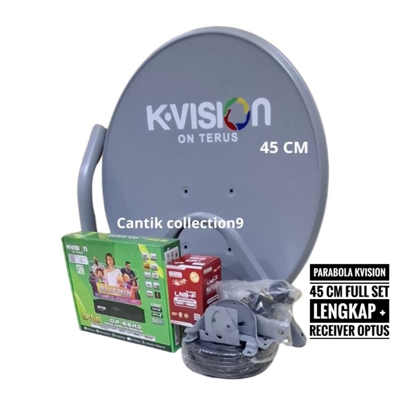 Paket Parabola Mini 45 cm Kvision+Receiver Optus