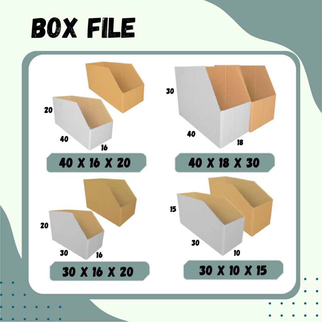 

Box File 40x18x30 / 40x16x20 / 30x16x20 / 22x12x30 / 30x10x15 / 20x10x28 / 20x20x28 Bondex Map Folder Map Bindex Partisi Box Bin Arsip Storage Box Bin Box Folder