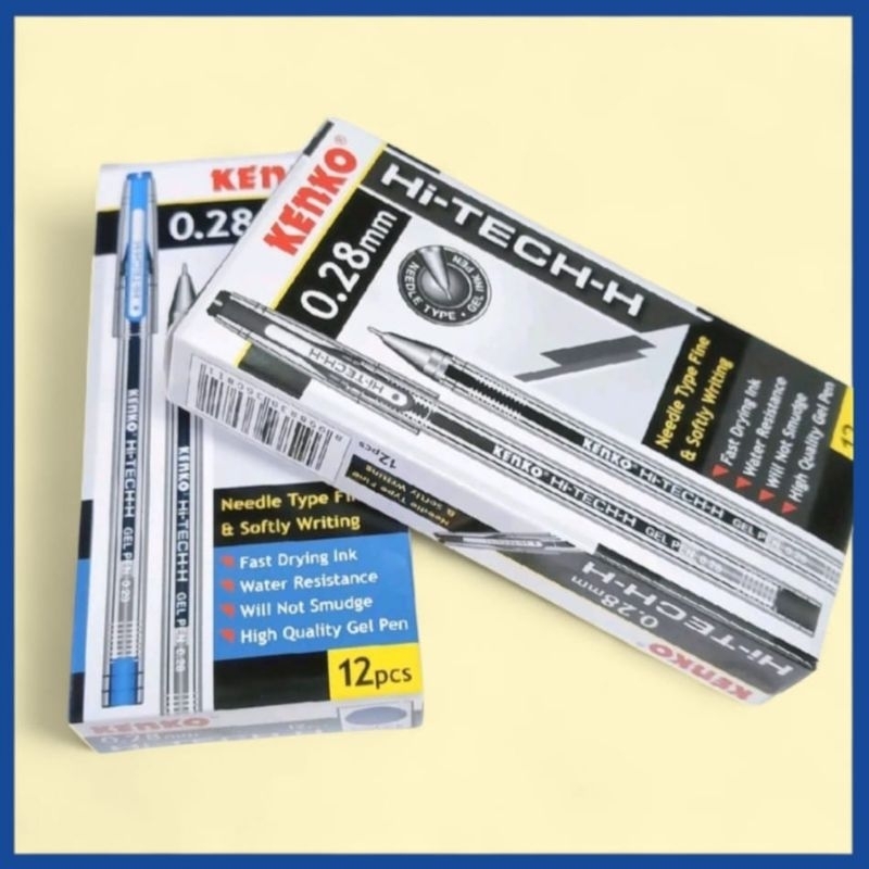 

KENKO GEL PEN HI-TECH 0.28 MM HITAM/ BIRU