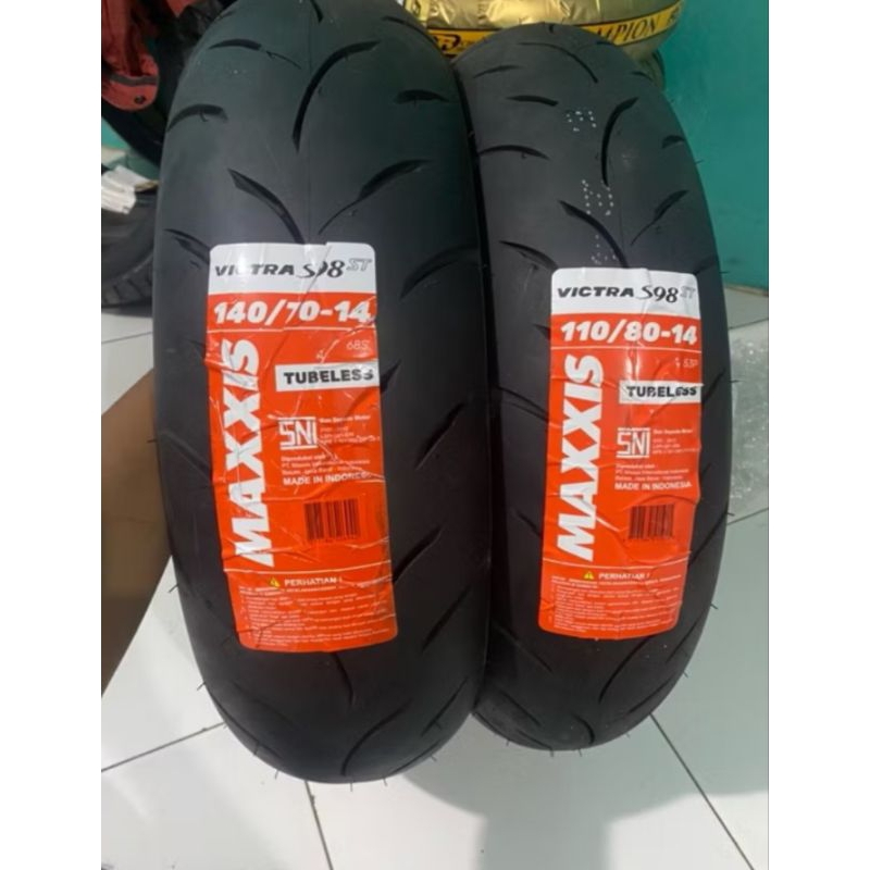 BAN SET MAXXIS VICTRA S98 NEW AEROX/BAN LENGKAP MAXXIS AEROX LAMA/BAN KOMPLIT MAXXIS AEROX NEW/BAN U