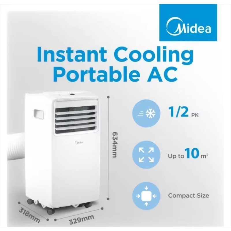 Midea AC Portable 1/2 pk MPHA-05CRN7 AC 0,5 pk