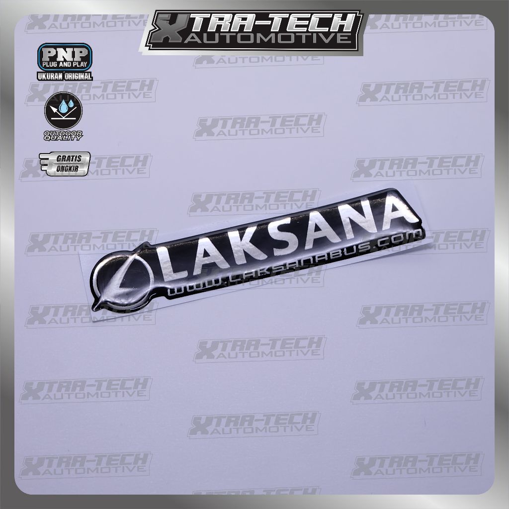 Emblem Logo Laksana / Emblem Timbul Laksana / Sticker Laksana / Stiker Logo Laksana / Emblem 3D Laks