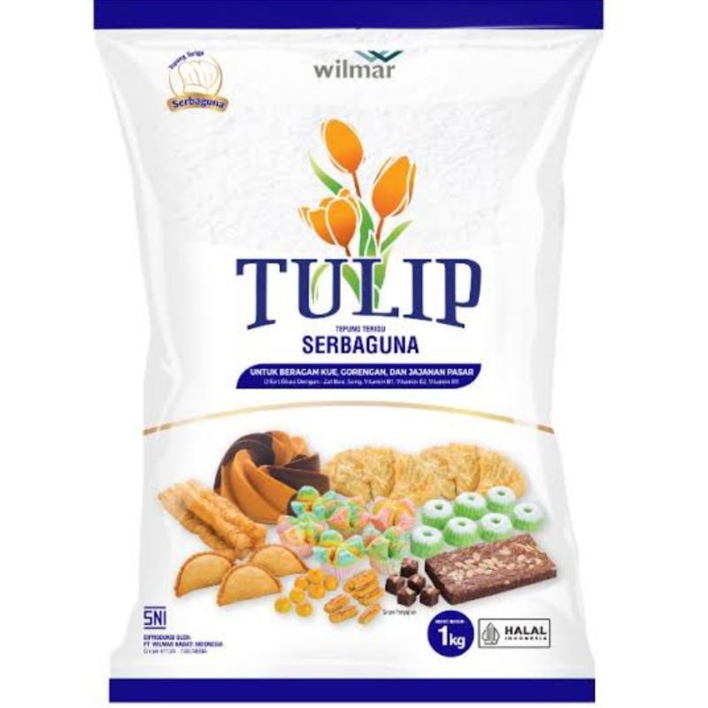 

Tepung terigu kemasan 1 kg tulip