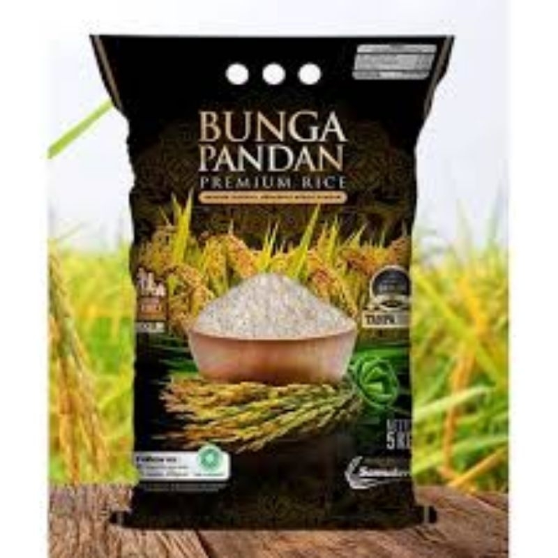 Beras 5 kg merk bunga pandan