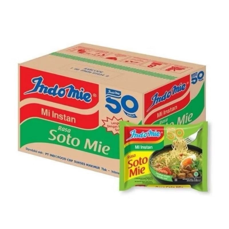 

Indomie Mi Instan Rasa Soto Mie 1 Dus Isi 40 pcs