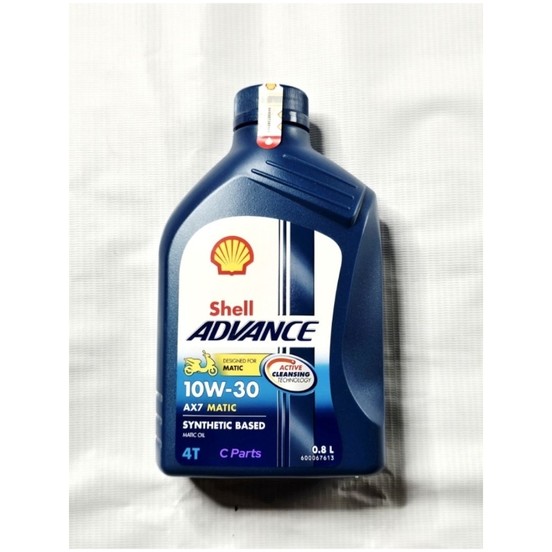 Oli Shell AX7 Scooter 0.8/800ml SAE 10w-30 API SERVICE SN/JASO MB Synthetic