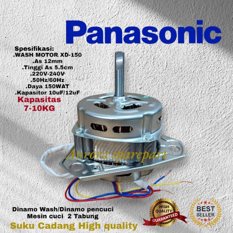 Dinamo Wash/Dinamo penggiling mesin cuci Panasonic 2 Tabung 150W kapasitas 7-10KG