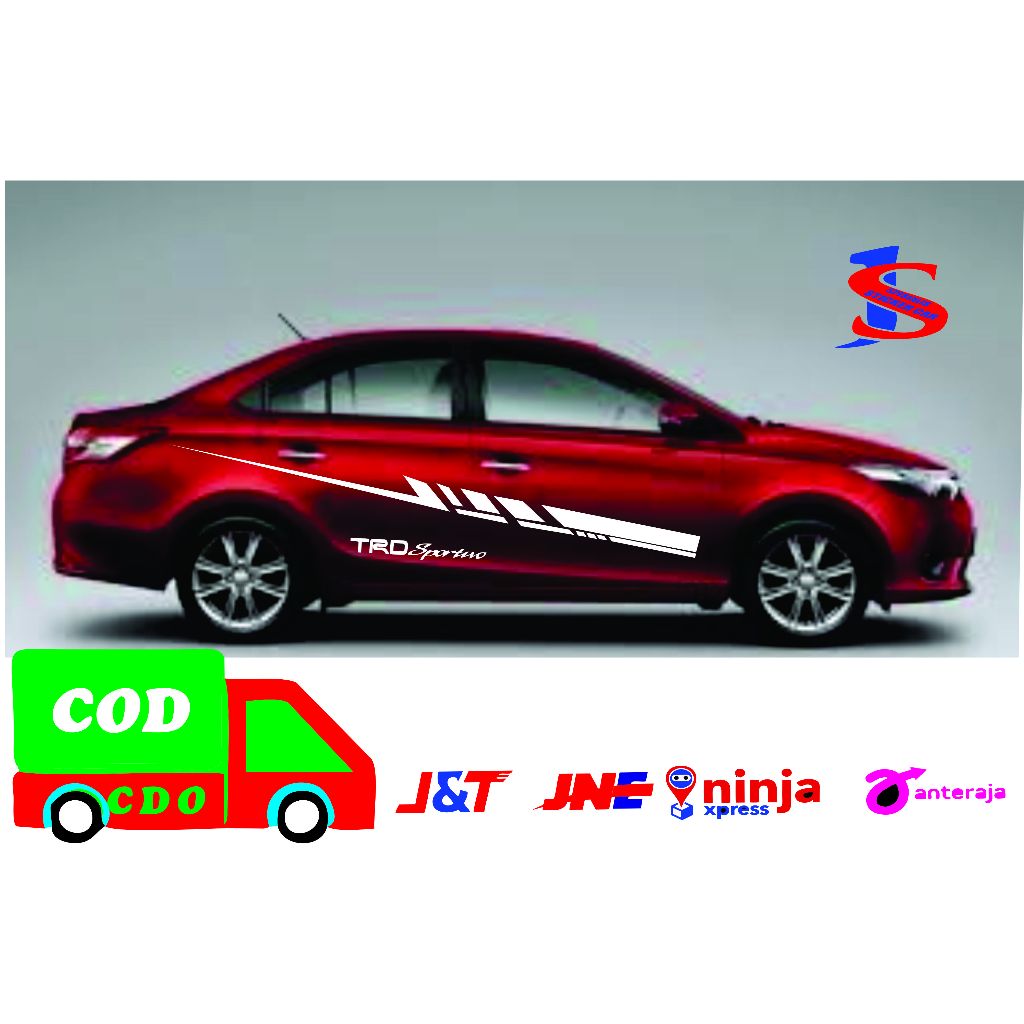 stiker list body mobil VIOS stiker body samping mobil camry corolla stiker mobil sedan