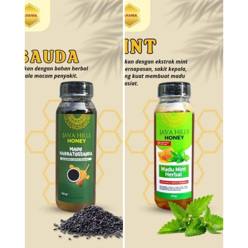 

Madu Murni + Herbal Java Hills: Madu Mint Herbal, Maag, Diet, Jahe Merah, Habbatussauda, Pelusi, Brilliant Kids, Fruity, Saga, Stamina Pria, Femio, Umamil, Sarang Walet, Propolis, Visio, Angkak, Hitam Pahit, Bajakah
