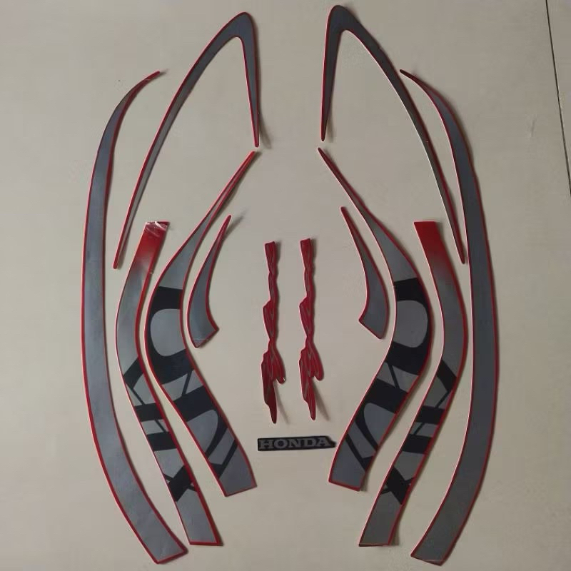 ORIGINAL STRIPING STIKER LIS BODY MOTOR HONDA SCOOPY TAHUN 2021 MERAH DOFF