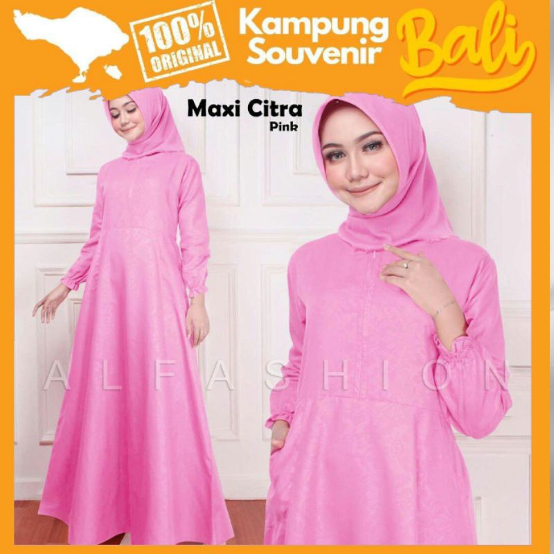 Gamis Maxi Citra Busui Resleting Katun Adem Terbaik Kampung Souvenir