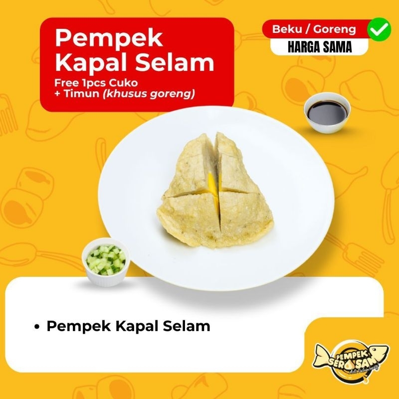 

PEMPEK SERASAN khas Palembang Pempek Kapal Selam / Mpek Mpek ikan Frozen