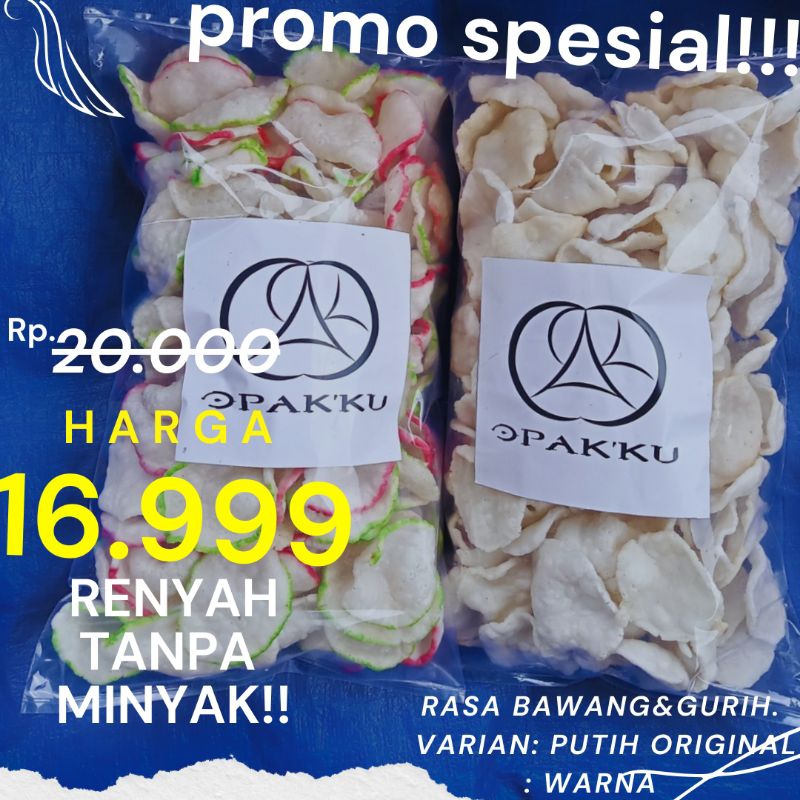 

Kerupuk Goreng Pasir OPAK'KU Cemilan Sehat Snack Keripik Gurih Asin