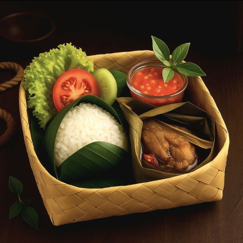 

Nasi Besek Back To Nature Garang Asem Ayam