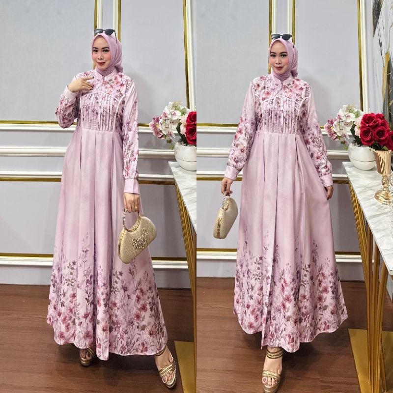 REALPICT COD DRESS KODE 126 BAHAN BIBA DOBY JAGUARD  PREMIUM TERMURAH BEST SELLER TANGAN PERTAMA KON