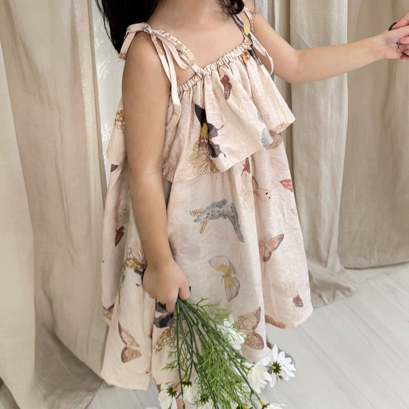 Sohee Dress - Dress Anak Perempuan | Dress Panjang | Dress Pink | Dress Kupu Kupu | Dress Korea | Dr