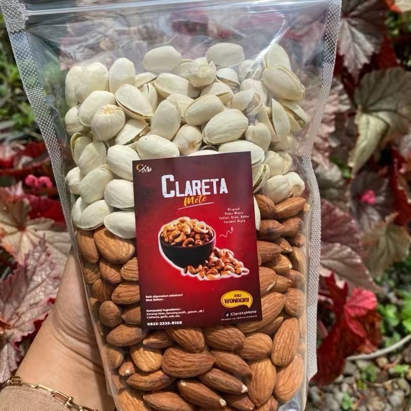 

MIX NUTS ALMOND PISTACHIO KEMASAN 500gr