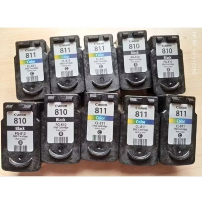 Cartridge Printer Canon 810 Hitam 811 Warna BELUM CEK Apa Adanya