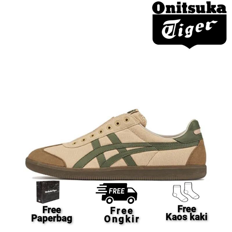SEPATU ONITSUKA TOKUTEN BEIGE GREEN "INDO"