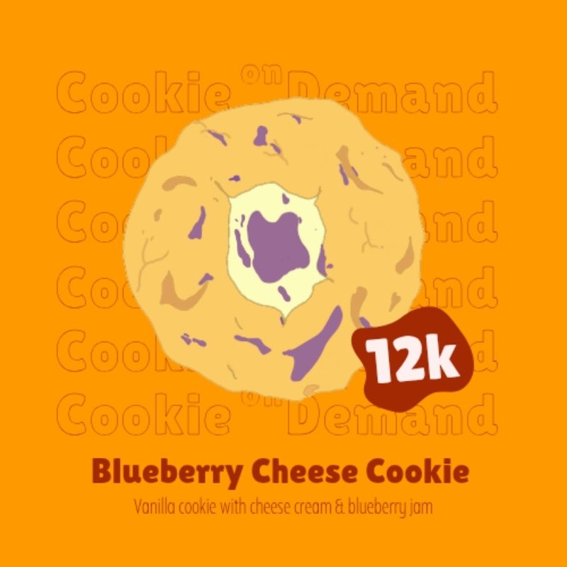 

❗️PRE-ORDER❗️Soft baked cookie [MIN. ORDER 3 PCS] | Blueberry cheeese cookie | by CoODemand