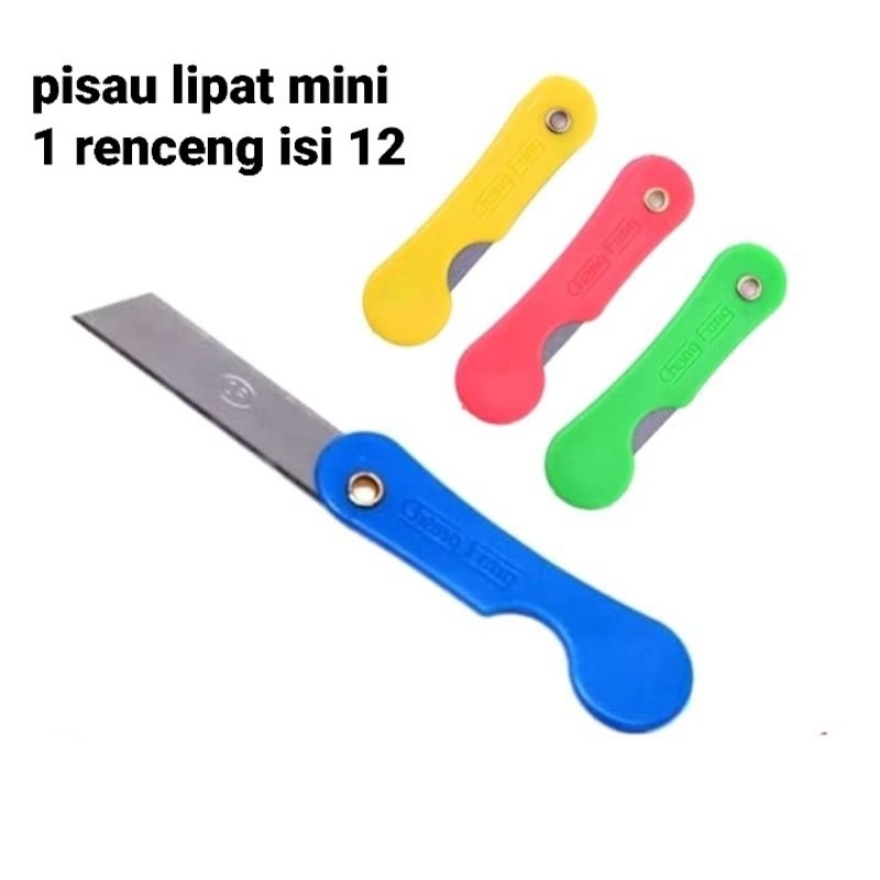 

Pisau Lipat Mini/ Pemes 1 renceng isi 12 (CUTER MINI KECIL)