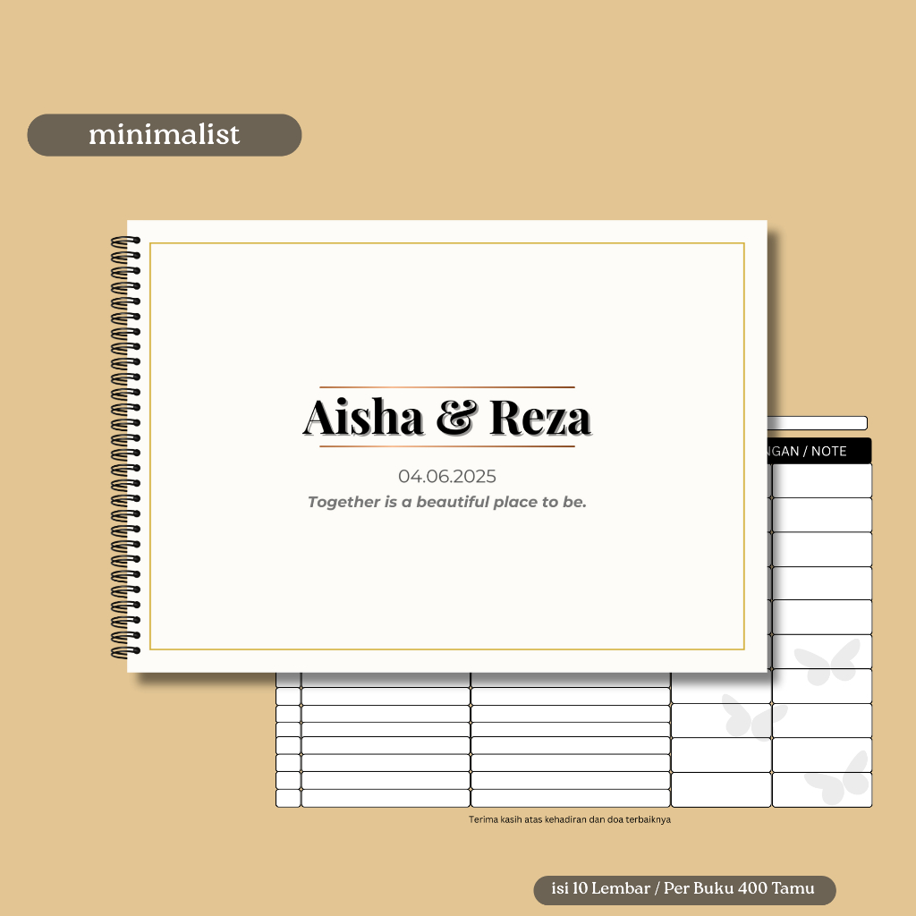 

Wedding Book A4 isi 400 nma buku tamu undangan soft cover
