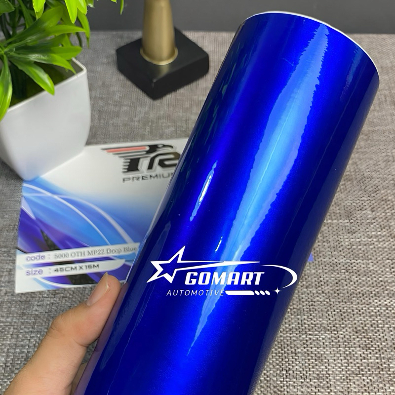 skotlet motor biru tua metalik candy sticker scotlite biru tua metalik candy premium