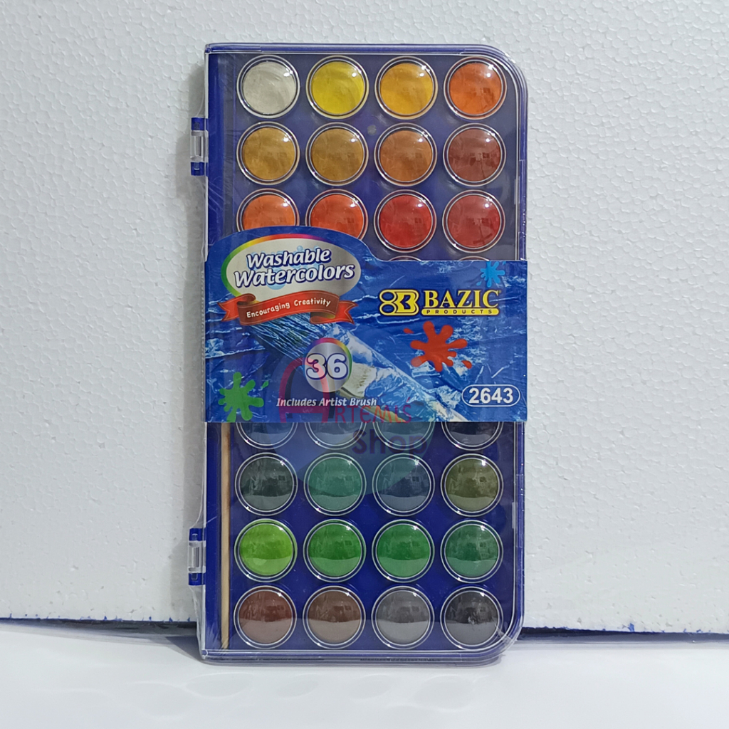 

Cat Air / Water Colours Cake BAZIC 2643 36 Warna + Bonus Kuas Lukis