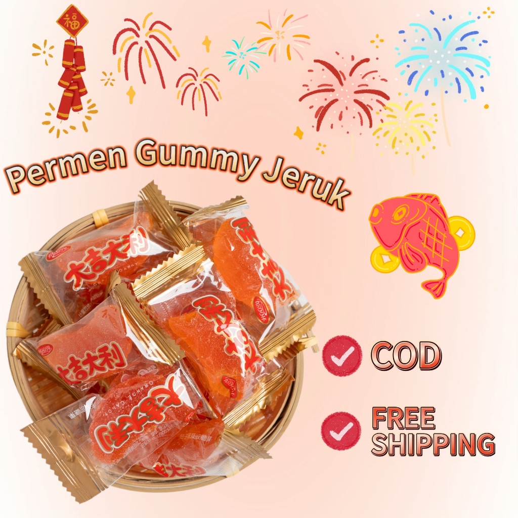 

Permen Gummy Rasa Jeruk Massal Bentuk Lucu Dibungkus Satu Per Satu Orange Soft Candy