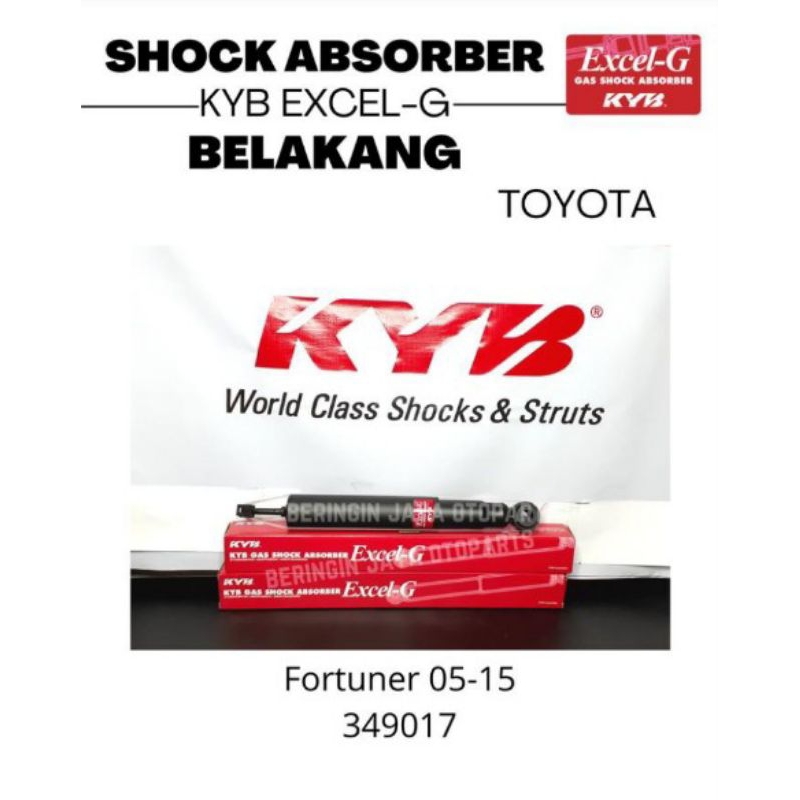 shockbreaker shock mobil fortuner 05-15 belakang kayaba kyb excel-g