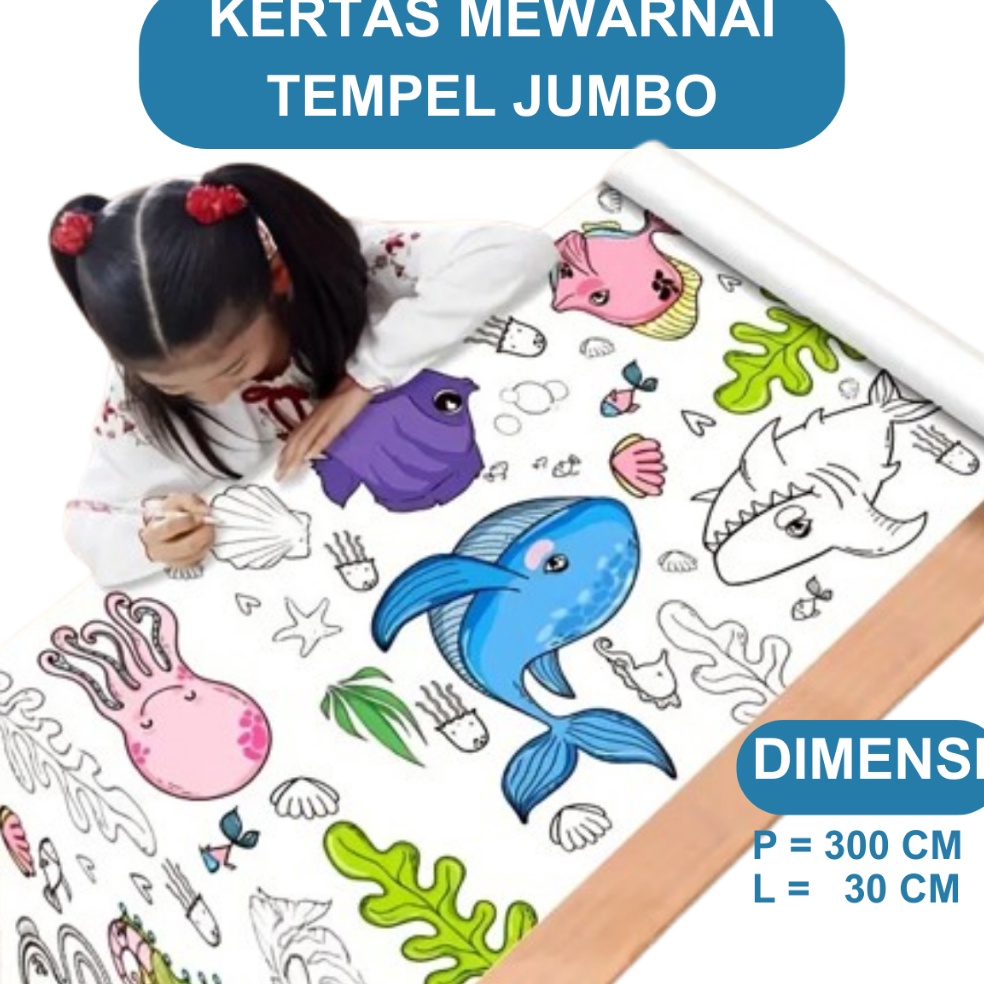 

KODE R83L Kertas Gambar Mewarnai Jumbo Tempel Anak Tema Binatang Kendaraan