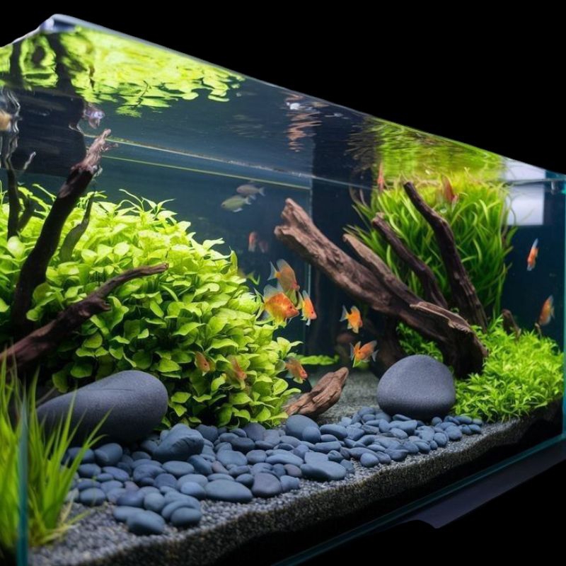 Batu kali hitam dekorasi akuarium acuascape,batu hiasan terbaik