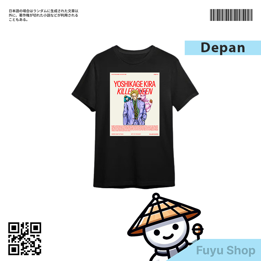 Baju Jojo's Bizarre Adventure Yoshikage Kira / Kaos Anime  Jojo's Bizarre Adventure Yoshikage Kira  