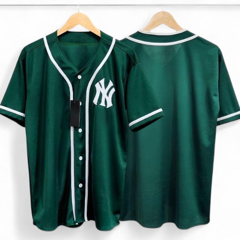 KODE S39S Baju Baseball Jersey NY HIJAU Army Pria Wanita Terlaris Ukuran Jumbo Bigsize Premium Origi