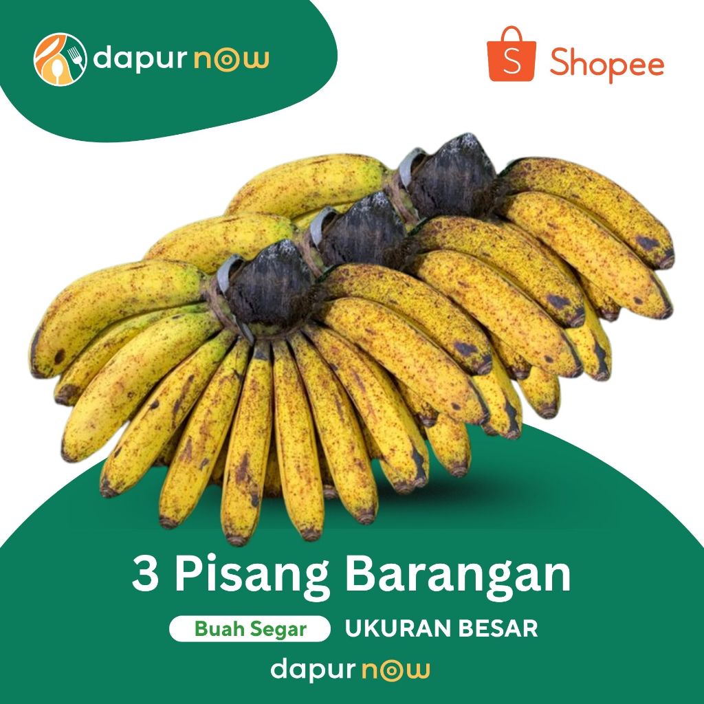 

PISANG BARANGAN 3 SISIR UKURAN BESAR - BUAH SEGAR DAPURNOW