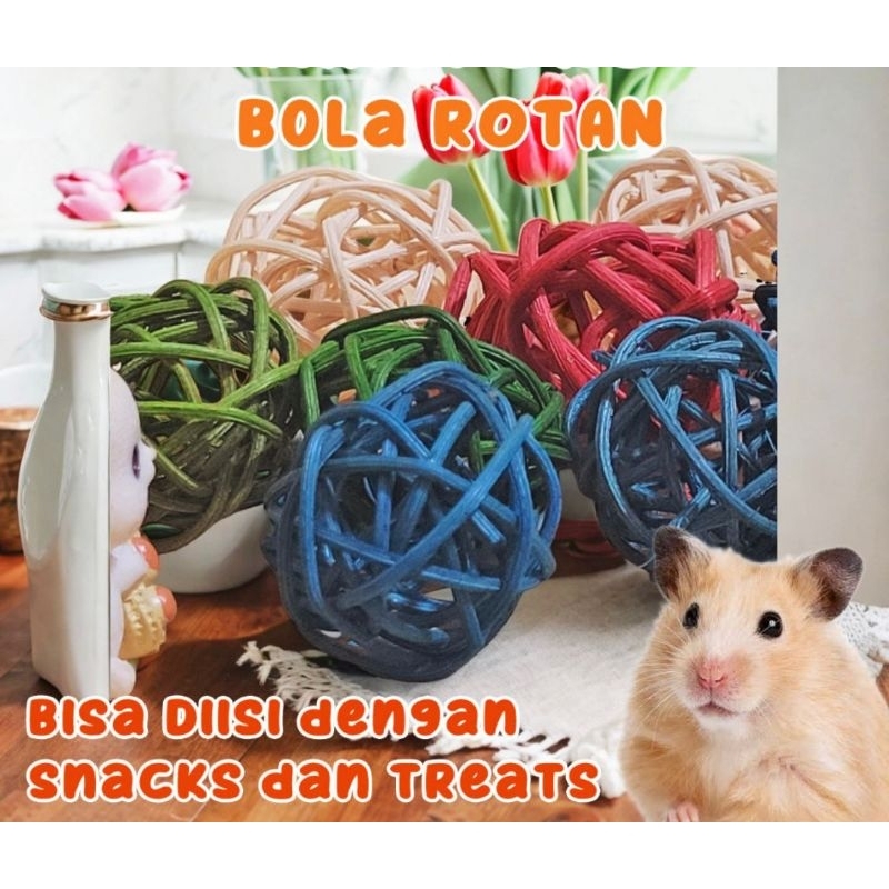 BOLA ROTAN MAINAN HAMSTER || BOLA ROTAN GIGITAN HAMSTER