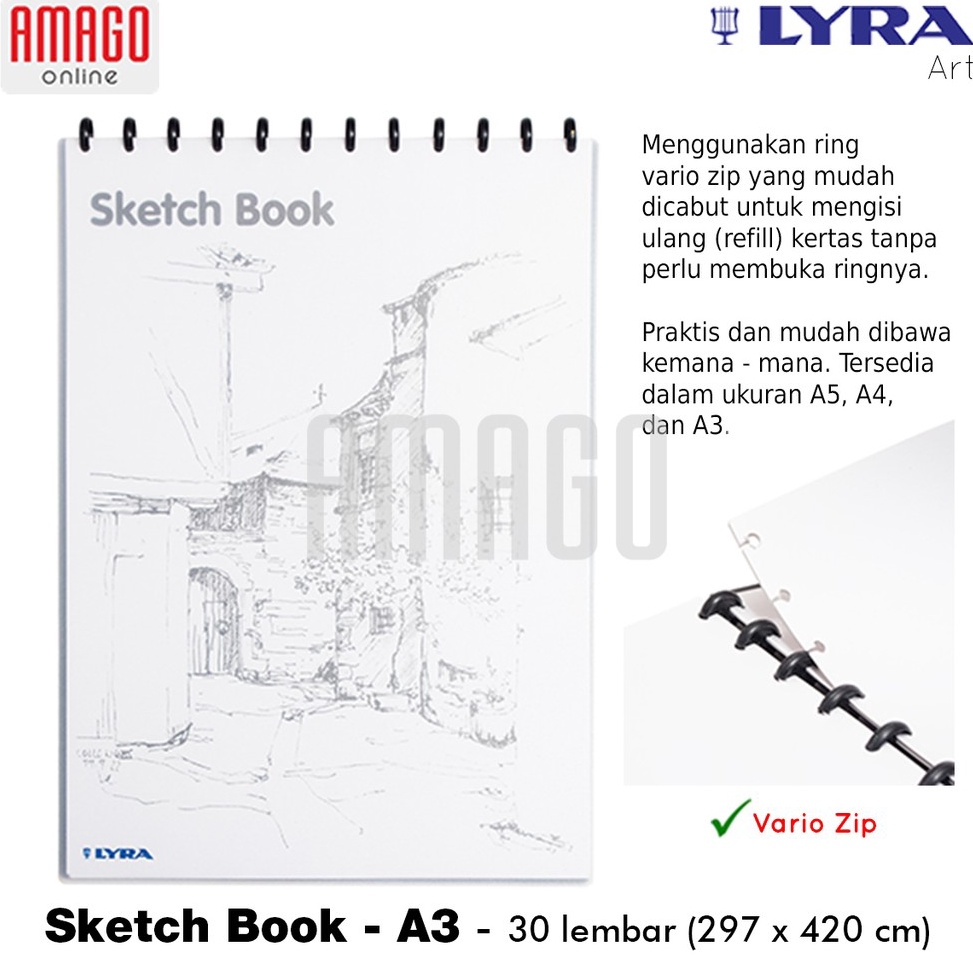 

KODE P82G LYRA Sketch Book Sketchbook Ukuran A3 3 Halaman 92129