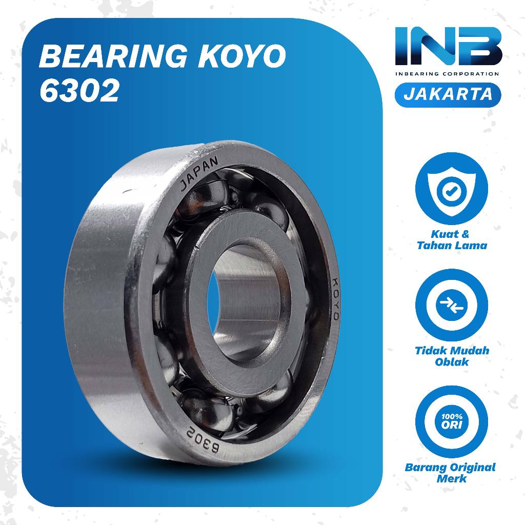 Laker Bearing 6302 KOYO Bearing Gearbox Beat Karbu Gardan Beat As Roda Vario Karbu Original KOYO INB