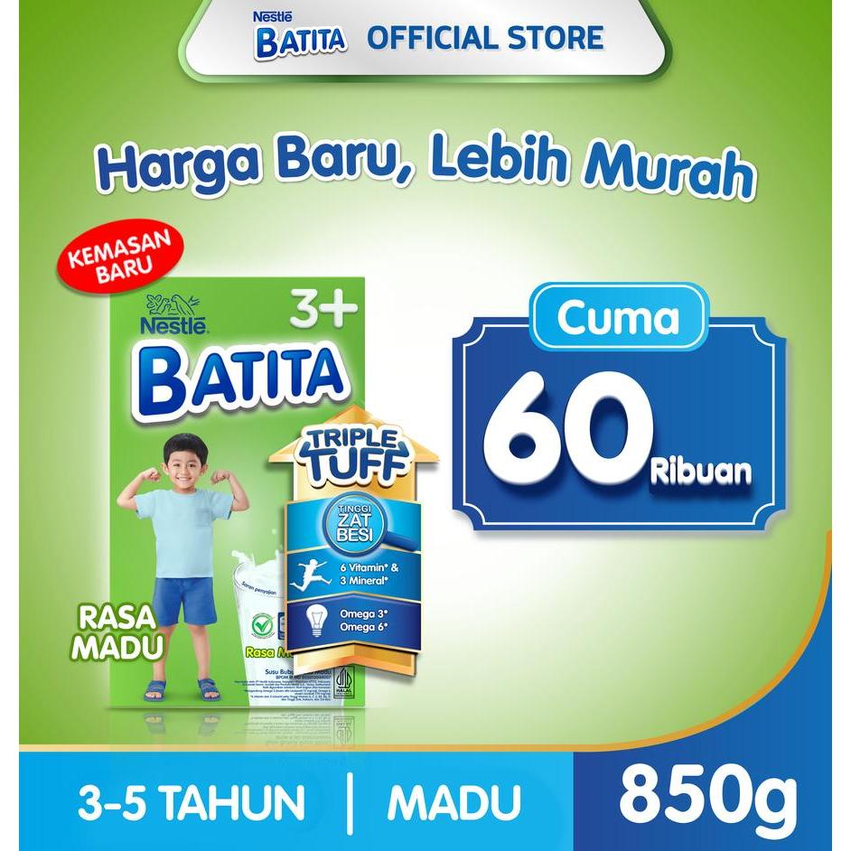 

Nestle Batita 3+ Susu Pertumbuhan Madu 850g