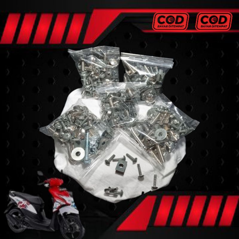 COD Baut Full Body Beat pop / Baut Fullset body halus body kasar Honda Beat pop