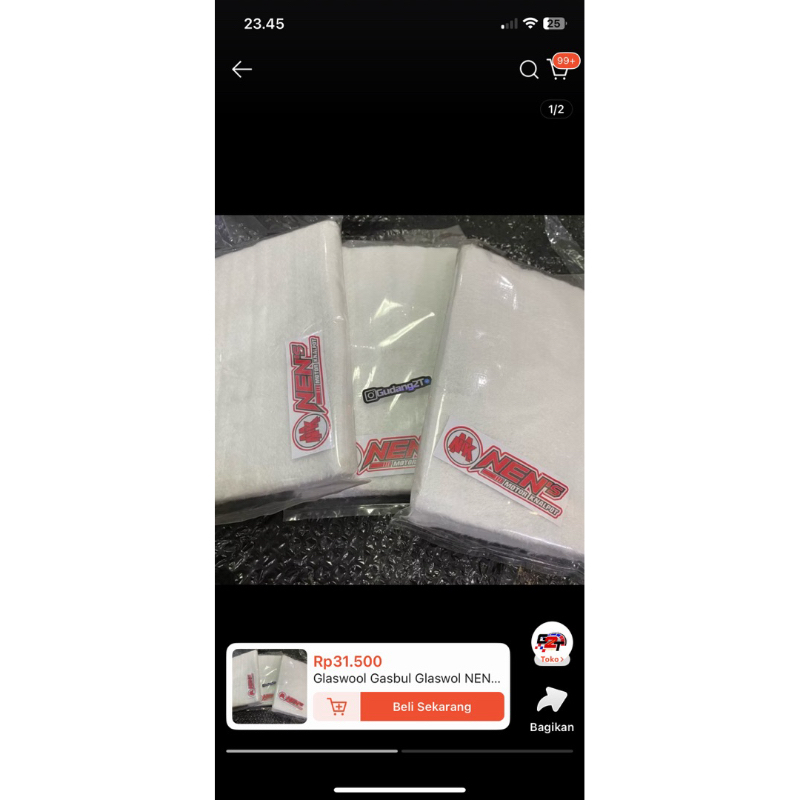 GLASWOOL GASBUL NENS KNALPOT 2TAK NINJA SATRIA RXKING DLL