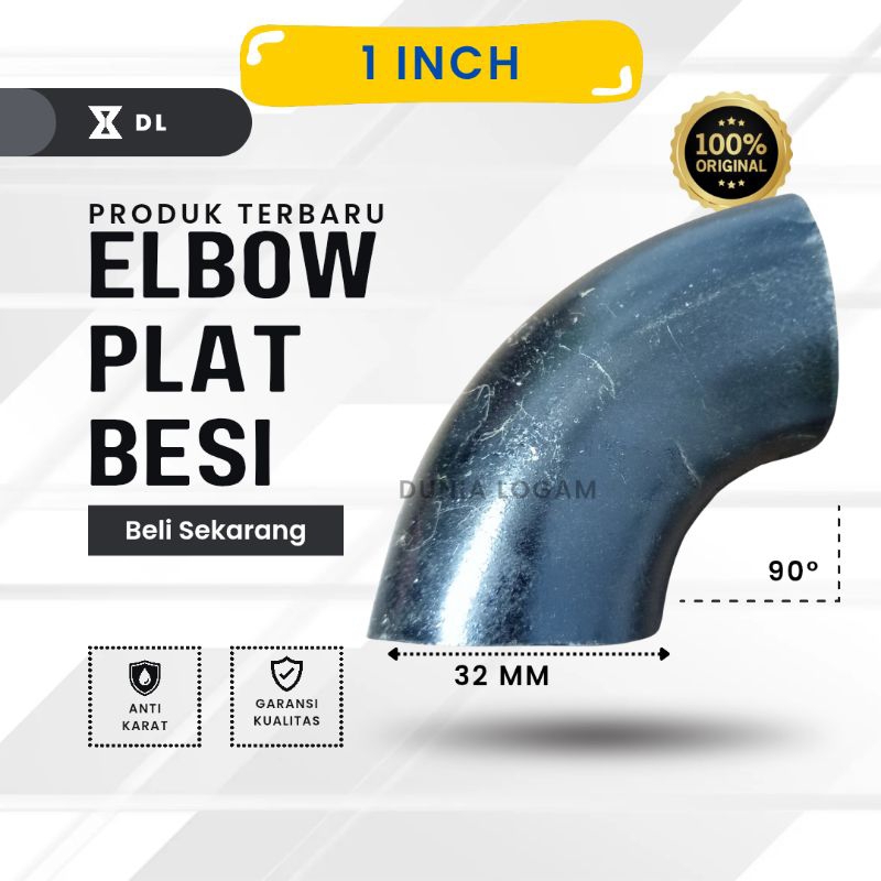 Elbow Besi Pipa 1 inch Lengkungan 90° | Elbow knee