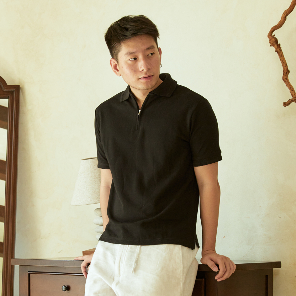 YUKON - Zipper Polo Shirt / Kaos Polo Kerah Half Zip